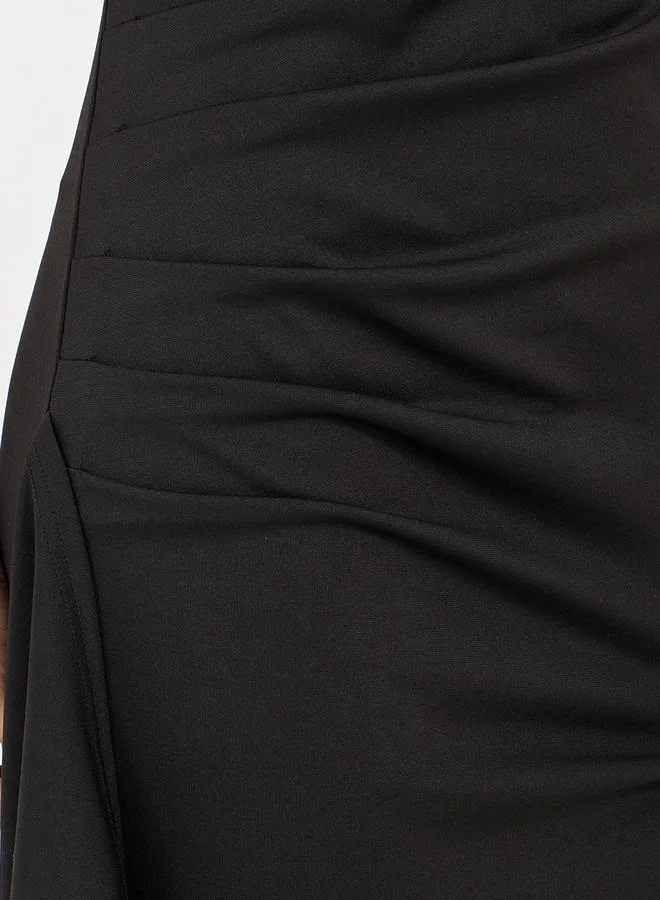Styli Off-Shoulder Slit Dress