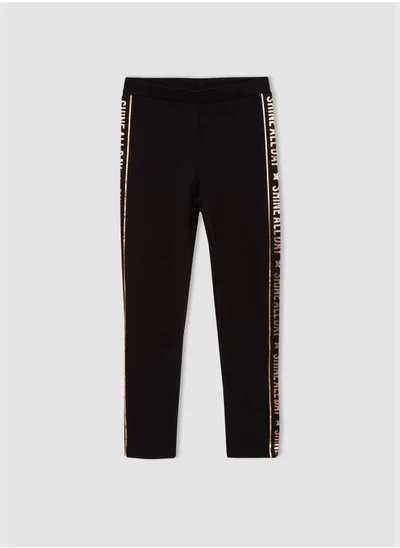 DeFacto Regular Fit Text Print Leggings