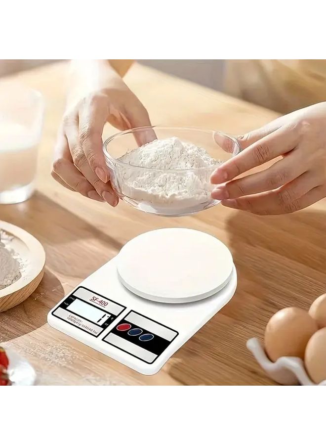 White Digital Scale High Precision ABS Battery Powered for Home Office Use - Image 5