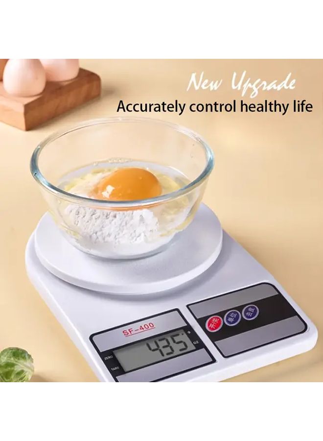 White Digital Scale High Precision ABS Battery Powered for Home Office Use - Image 3