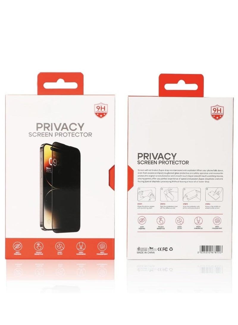 iPhone 14 Pro Privacy Screen Protector: Anti-Spy Tempered Glass Film, 9H Hardness, Bubble-Free
