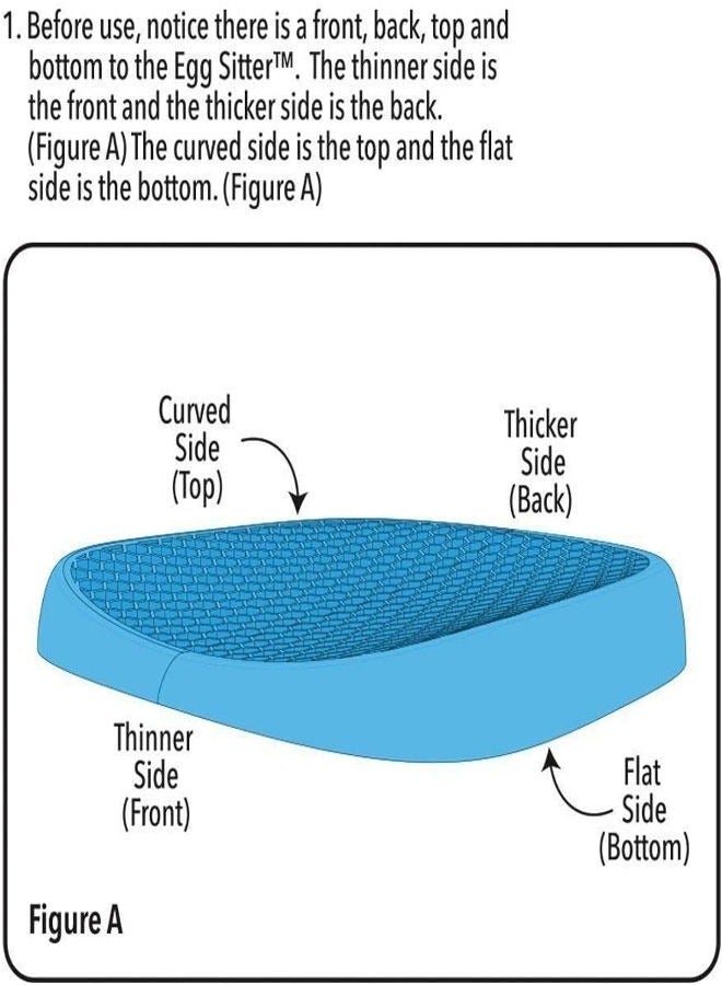 Egg Sitter Seat Cushion with Non-Slip Cover, Breathable Honeycomb Design Absorbs Pressure Points - Image 3