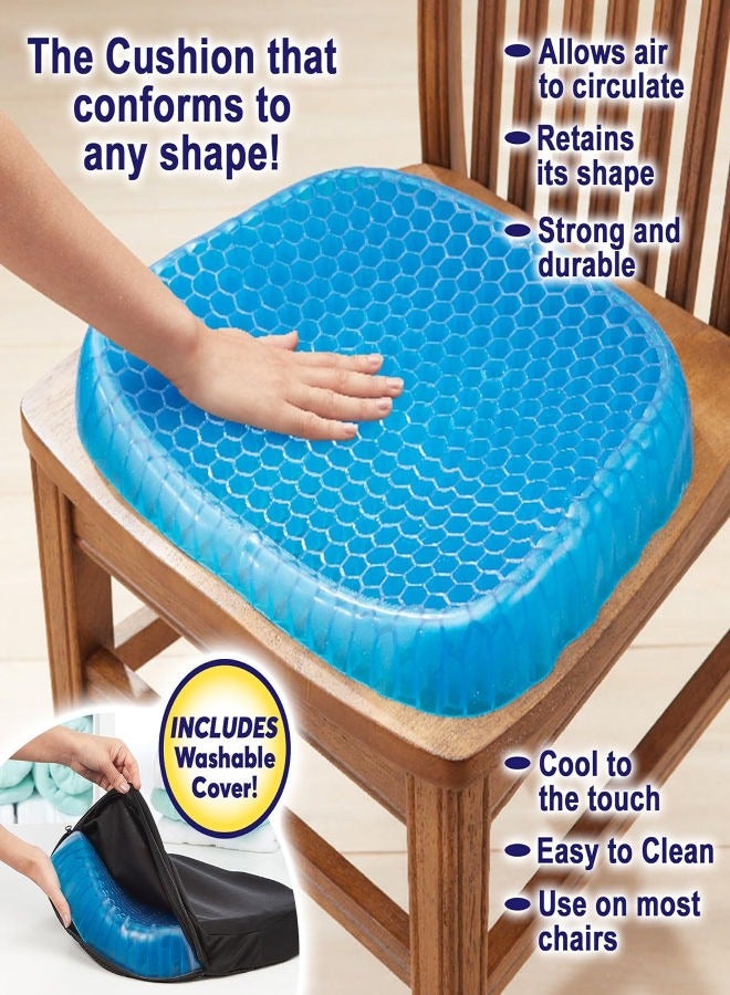 Egg Sitter Seat Cushion with Non-Slip Cover, Breathable Honeycomb Design Absorbs Pressure Points - Image 4
