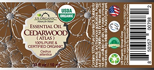US Organic 100% Pure Cedarwood Essential Oil (Atlas) - USDA Certified Organic, Steam Distilled (More Size Variations Available) (10 ml / .33 fl oz) - Image 2