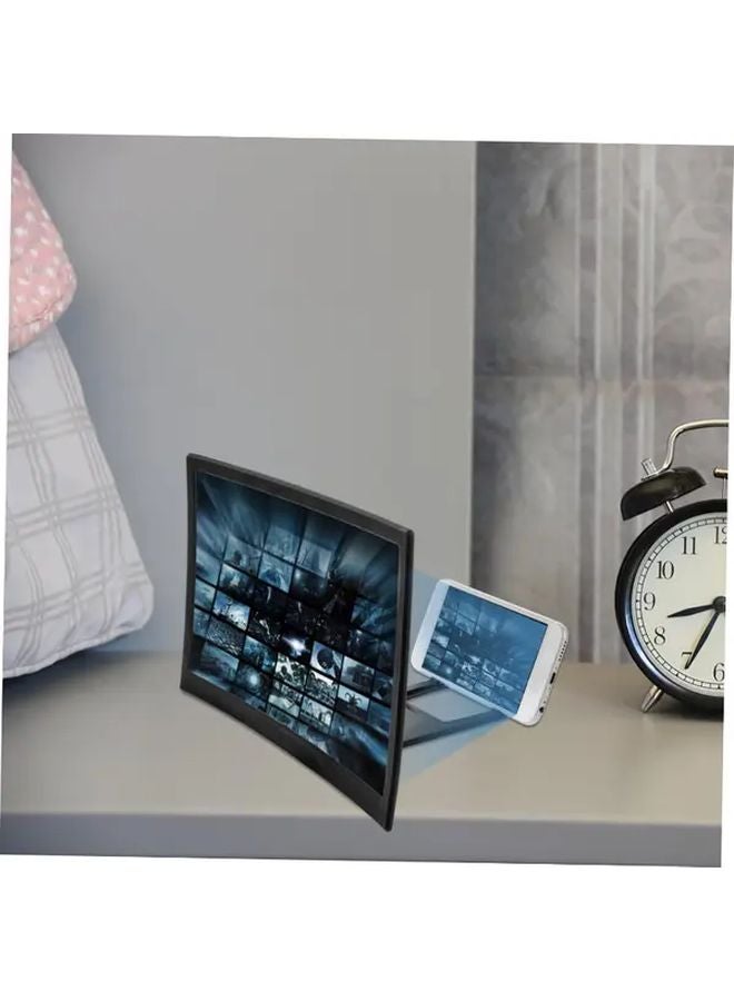 مكبر شاشة أسود مقاس 12 بوصة مع حامل منحني 1200R عالي الدقة لألعاب الهواتف الذكية - Image 4