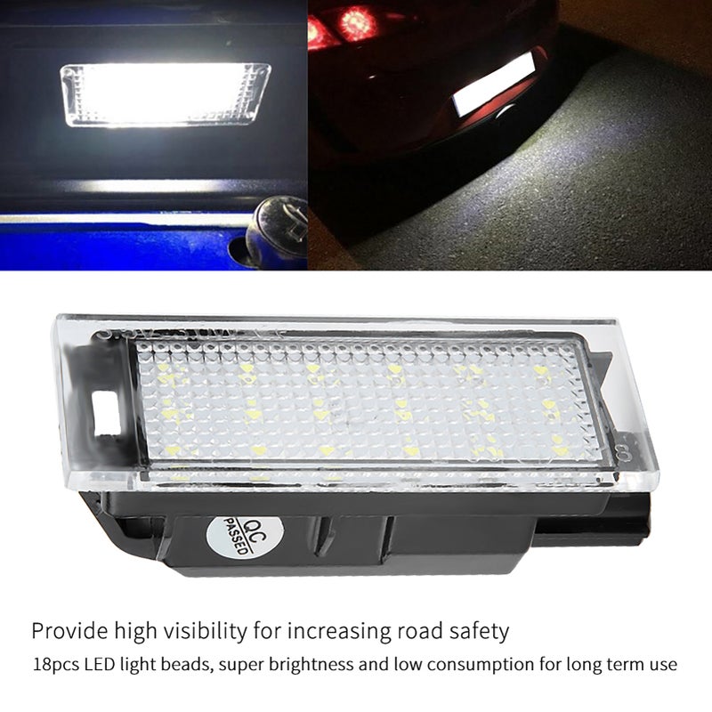 2Pcs Car LED License Plate Light Lamp for Twingo/Clio/Megane/Lagane - Image 2