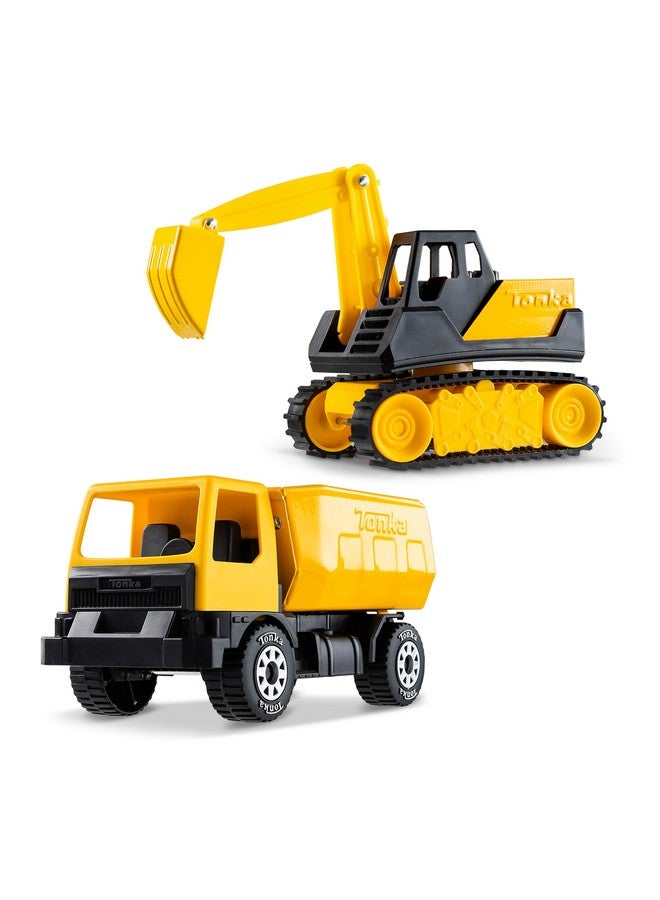 Tonka - Steel Classics Giga Series - Dump Truck & Excavator, 2-Pack - Image 1