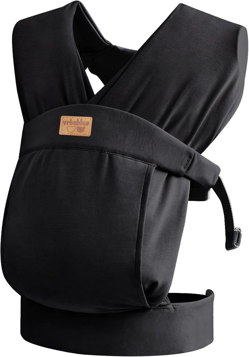 vrbabies Baby Wraps Carrier Sling, Baby Carrier for Newborns and Toddlers,Skin-Friendly and Soft Front Baby Carrier Wrap Perfect Newbron Gifts (balck) - Image 1