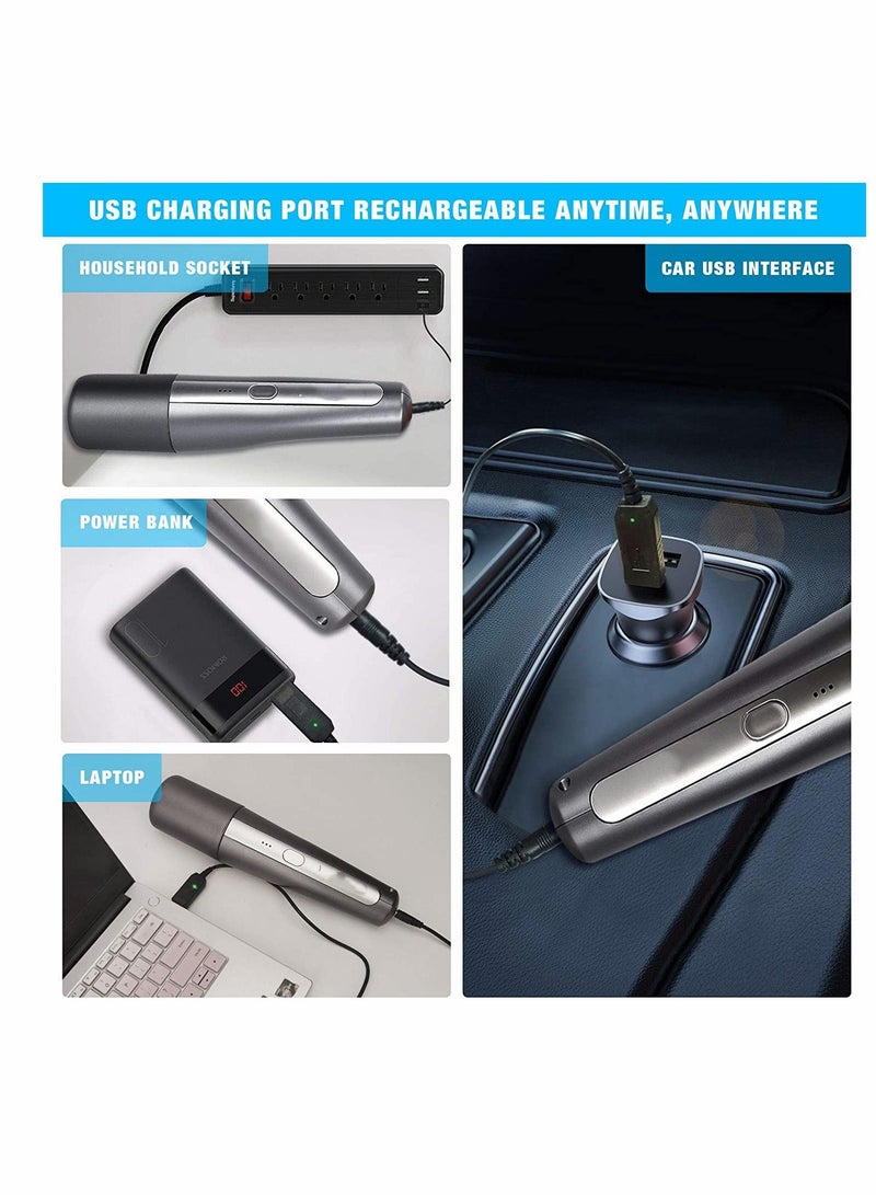 Excefore Car Vacuum Cleaner 5000PA Cordless Handheld Vacuum Cleaner 70W Portable Mini Car Vacuum with Rechargeable for Pet Car Home Interior Cleaning Strong Cyclone Suction Handheld Wireless Vacuum Cleaner - Image 4