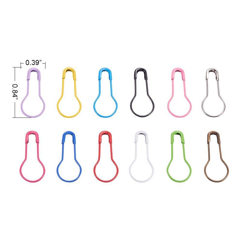 200pcs Sturdy Safety Pin Colorful Cucurbit Shape Safety Metal Counter Safety Pin for Home Store Use Mixed Color - Image 2