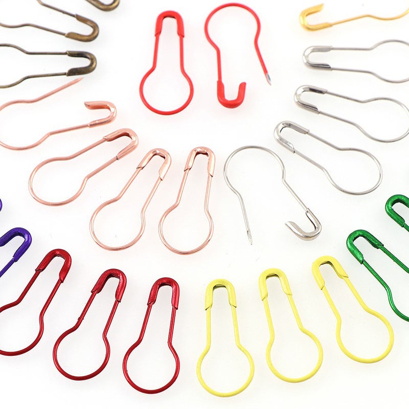 200pcs Sturdy Safety Pin Colorful Cucurbit Shape Safety Metal Counter Safety Pin for Home Store Use Mixed Color - Image 4