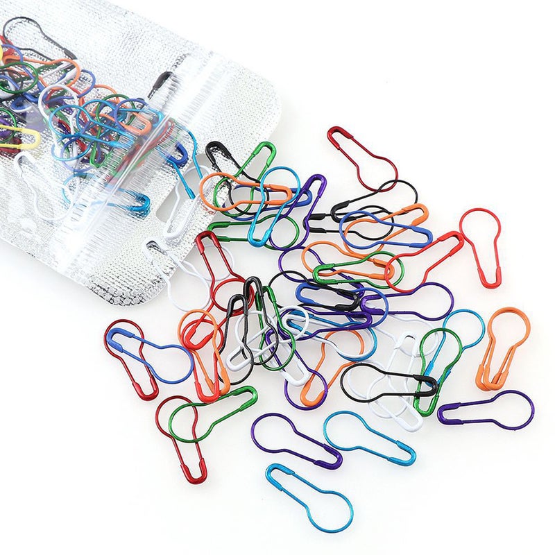 200pcs Sturdy Safety Pin Colorful Cucurbit Shape Safety Metal Counter Safety Pin for Home Store Use Mixed Color - Image 3