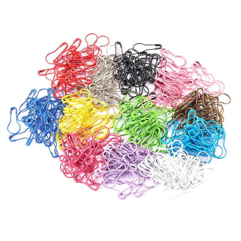 200pcs Sturdy Safety Pin Colorful Cucurbit Shape Safety Metal Counter Safety Pin for Home Store Use Mixed Color - Image 1