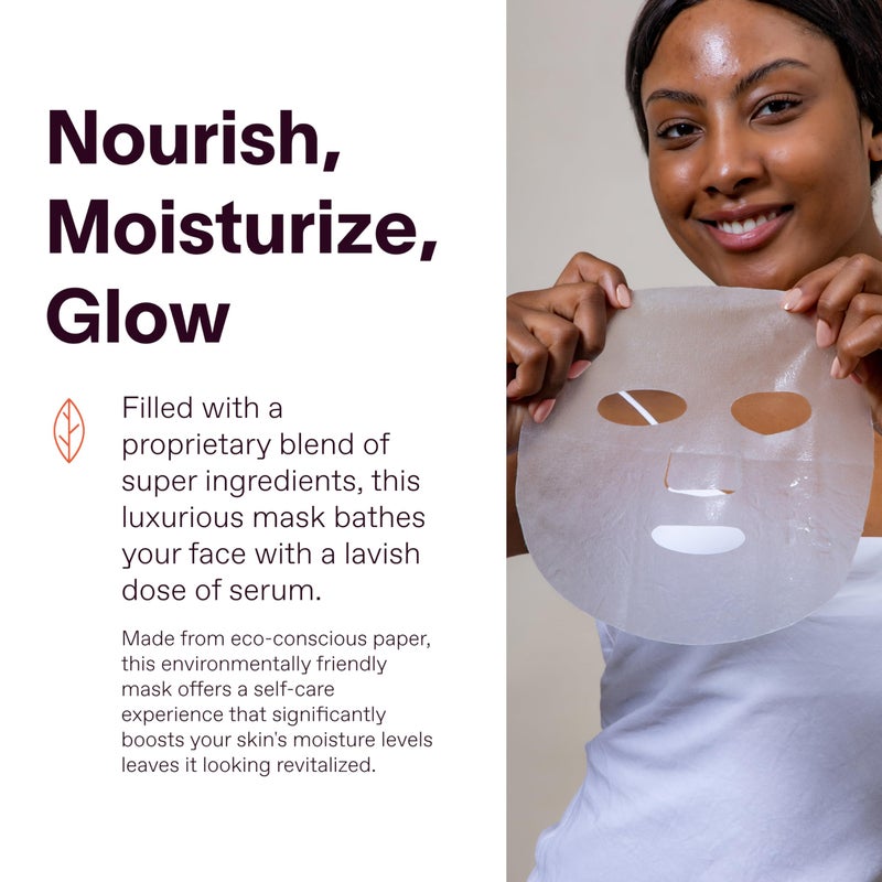 Solawave Hydrating Sheet Mask, Anti Aging Face Mask with Niacinamide, Hydrating Face Mask with Hyaluronic Acid, Moisturizing Face Masks (5 Pack) - Image 3