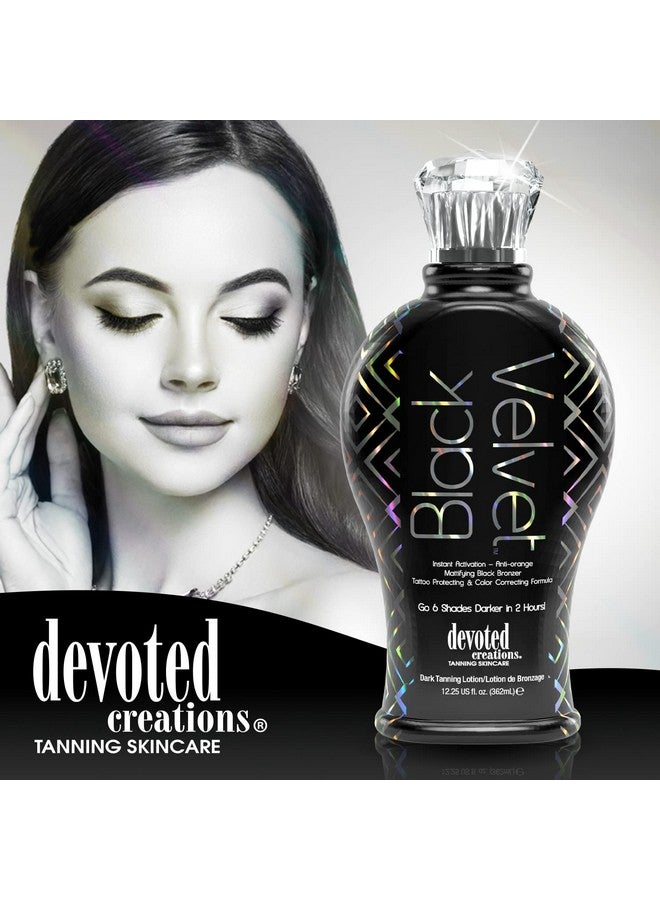 Devoted Creations Black Velvet Anti-Orange Mattifying Black Bronzer Tanning Lotion 12.25 oz - Image 3