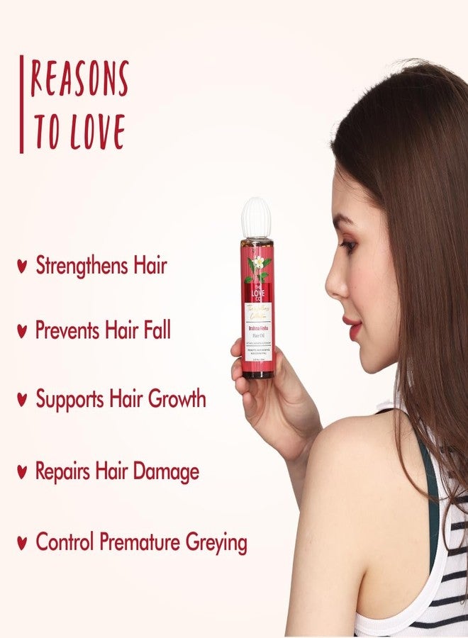 ذا لوف كو. زيت الشعر براهمة كيشا من ذا لوف كو - مثبت سريريًا أنه يعزز نمو الشعر وكثافته ويقلل تساقطه ويمنع ظهور الشيب - يحتوي على حبة البركة، والحلبة، وإكليل الجبل، والأملا، والخروع، وجوز الهند، والبرينجراج - 100 مل - Image 4