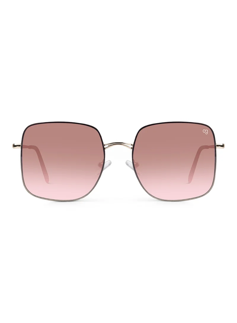 Woggles Latest & Stylish UV Protected Ray Peach Square Sunglasses for Men & Women