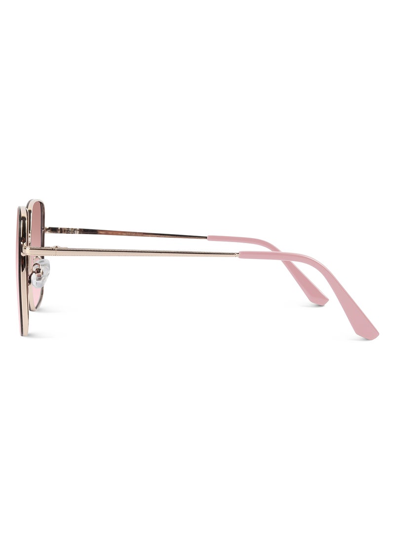 Woggles Latest & Stylish UV Protected Ray Peach Square Sunglasses for Men & Women  - Image 5