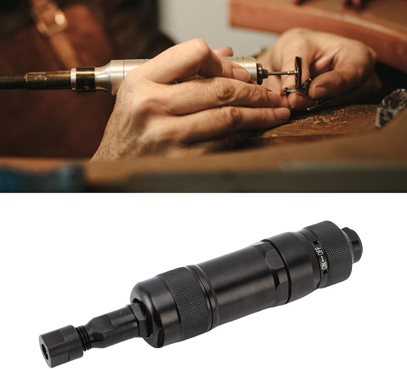 Air Powered Die Grinder, Pneumatic Straight Die Grinder, 24000 RPM Compact Pneumatic Polishing Tool with 1/4in Inlet Joint 6mm Collet KP 642 - Image 5