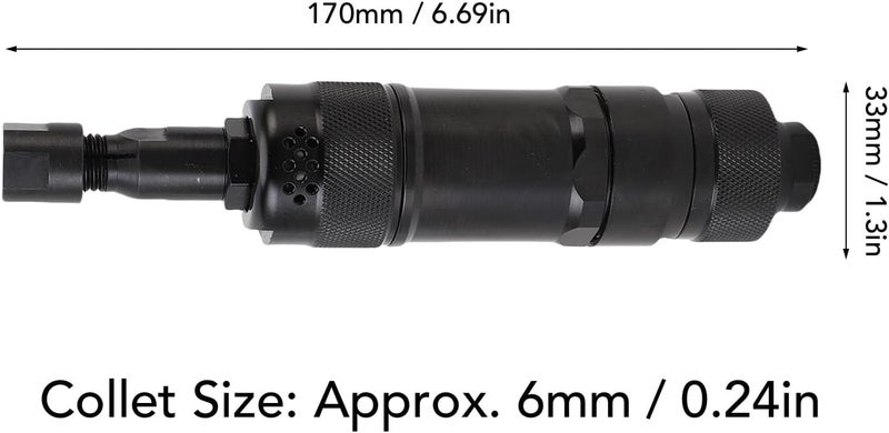 Air Powered Die Grinder, Pneumatic Straight Die Grinder, 24000 RPM Compact Pneumatic Polishing Tool with 1/4in Inlet Joint 6mm Collet KP 642 - Image 3