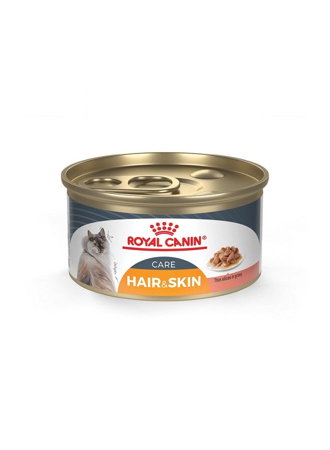 رويال كانين طعام القطط المعلب من رويال كانين للعناية بالشعر والبشرة، شرائح رقيقة في المرق، 3 أونصة (عبوة من 24 قطعة) - Image 1