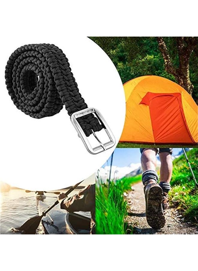 Generic - Paracord Belt for Men Paracord Belt Paracord Rope Belt Outdoor Survival Accessories for Camping Hiking Boating - Image 1