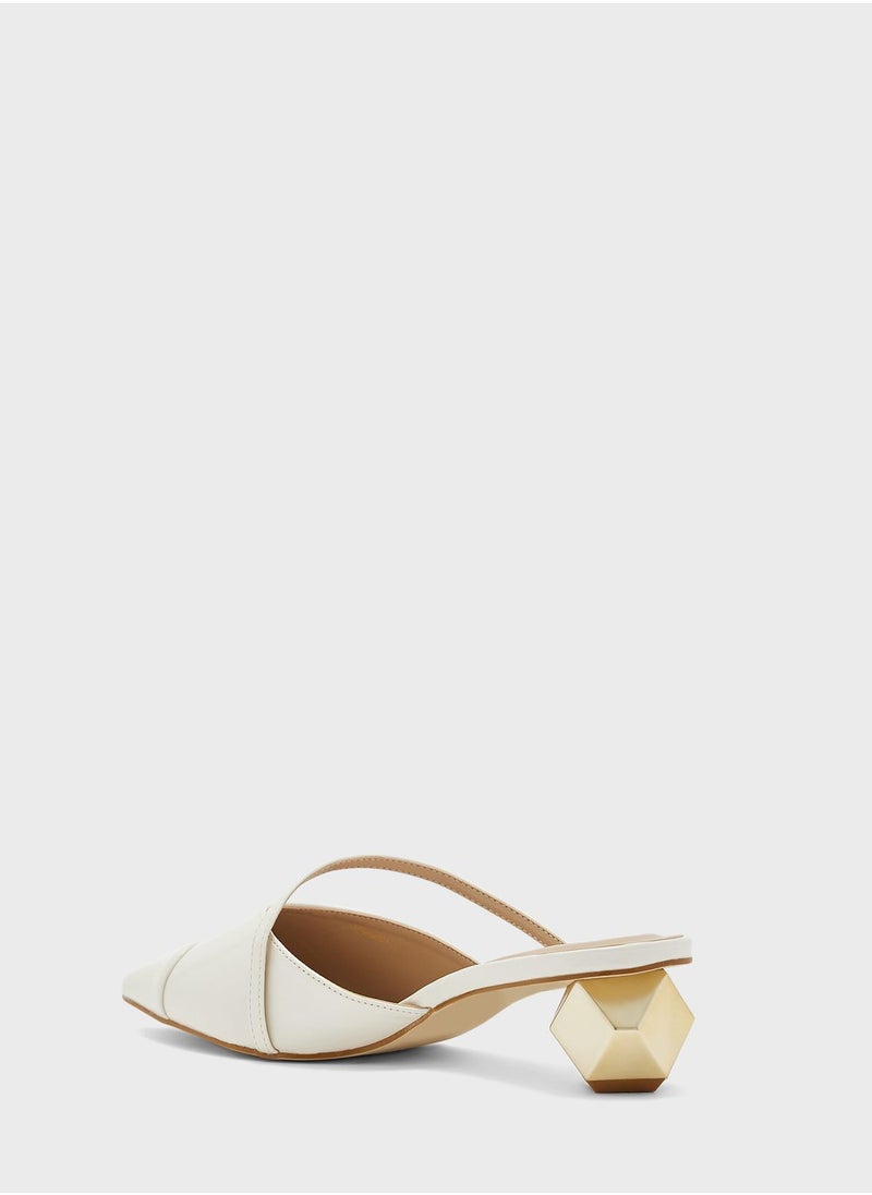 Vincci - Pointed Toe Mid Heel Pumps - Image 1