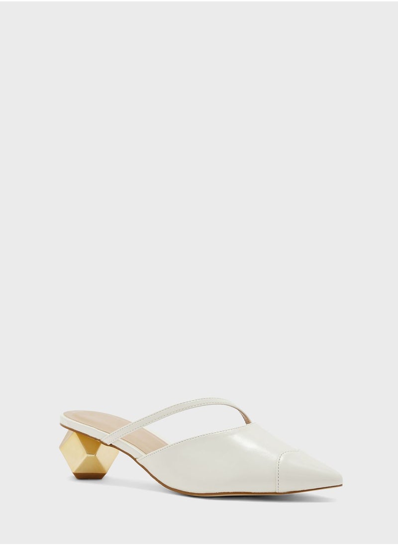 Vincci - Pointed Toe Mid Heel Pumps - Image 1