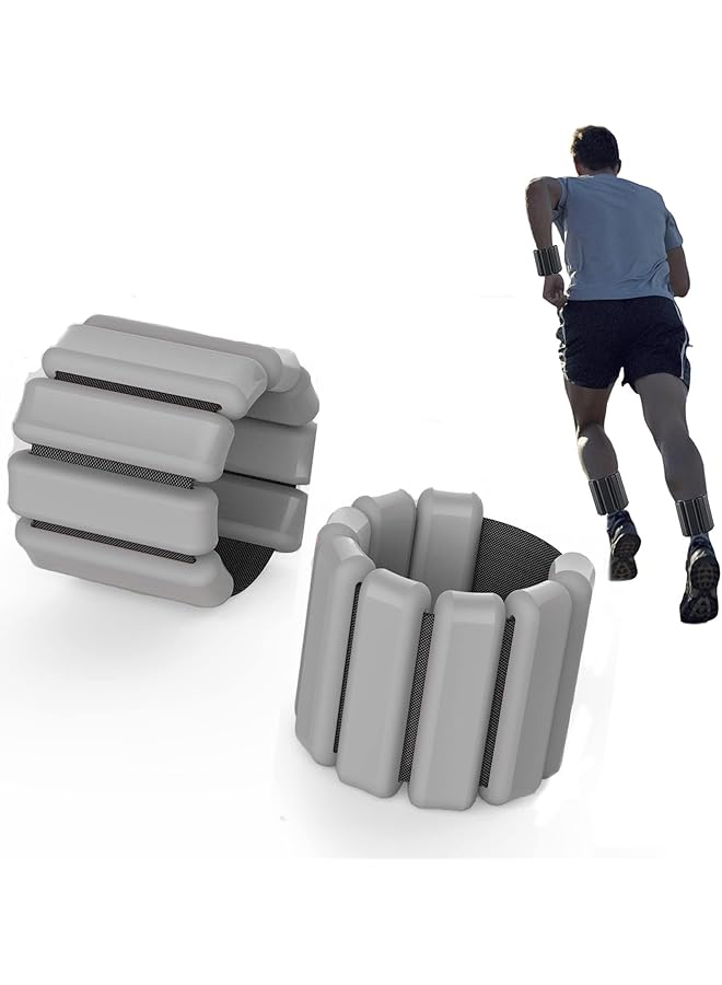 X spring Wrist Ankle Weights 2PCS Waterproof Wrist Weights Set Wearable Wrist and Ankle Weights with 450g Each Adjustable Silicone Surface Ankle Weights for Yoga Dancing Walking Strength Training - Image 1