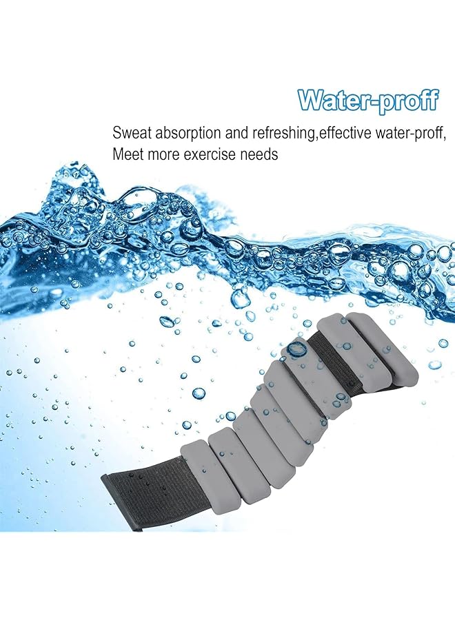 X spring Wrist Ankle Weights 2PCS Waterproof Wrist Weights Set Wearable Wrist and Ankle Weights with 450g Each Adjustable Silicone Surface Ankle Weights for Yoga Dancing Walking Strength Training - Image 2