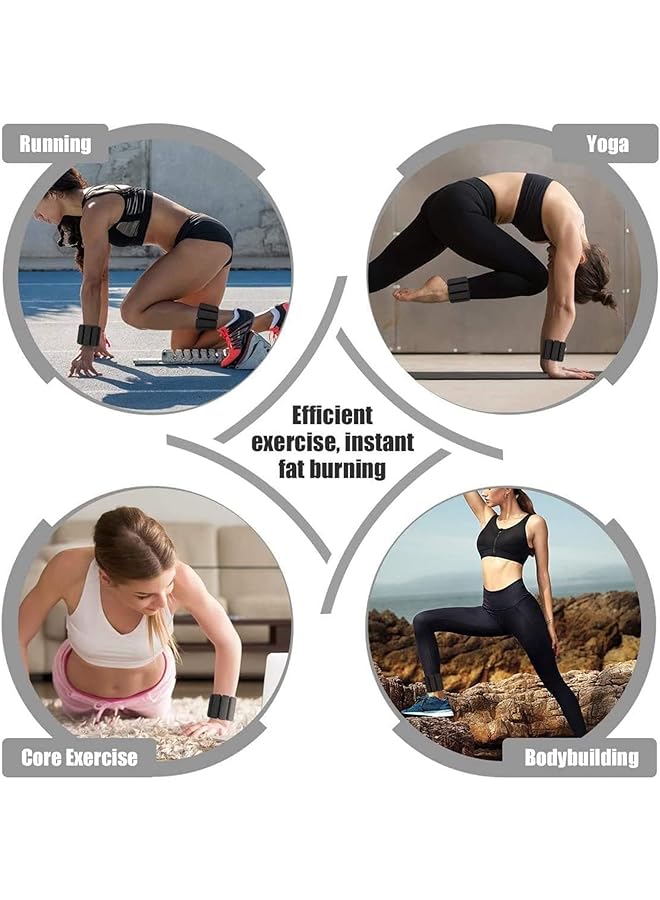 X spring Wrist Ankle Weights 2PCS Waterproof Wrist Weights Set Wearable Wrist and Ankle Weights with 450g Each Adjustable Silicone Surface Ankle Weights for Yoga Dancing Walking Strength Training - Image 5