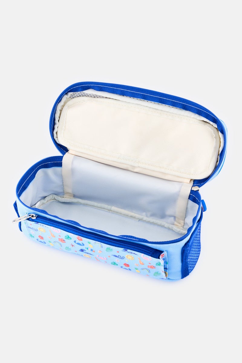 Disney Kids Girl Stitch Graphic Print Pencil Bags, Blue  - Image 3