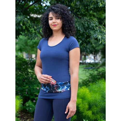 BANDI Running Belt for Women – Slim Fanny Pack, Adjustable Waist Belt, Phone Holder, Lightweight Travel Pouch for Jogging, Walking, Hiking, Fitness, Made in the USA (Cosmic) - Image 3