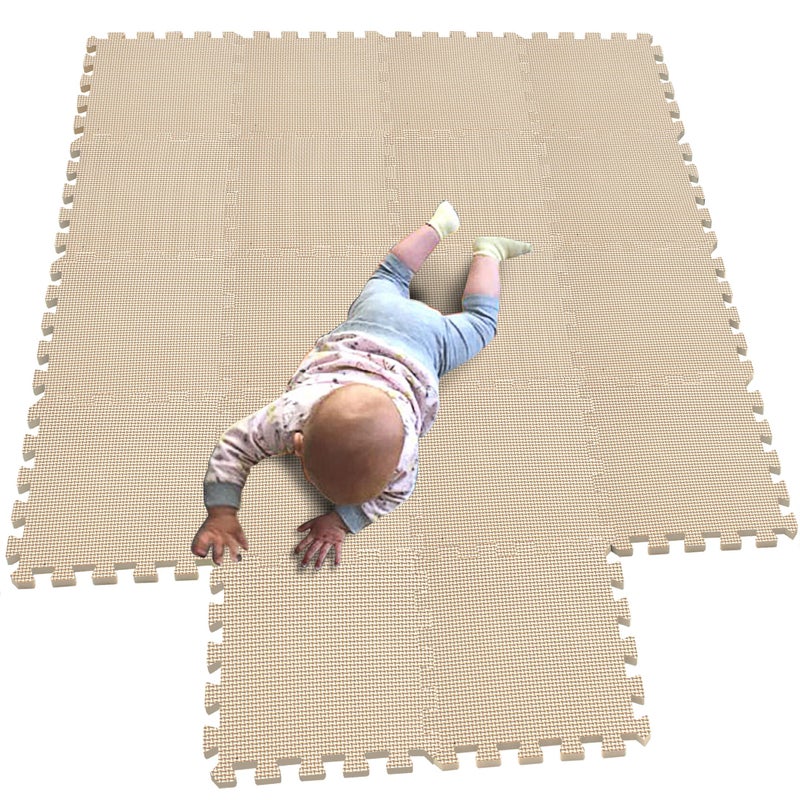 MQIAOHAMÂ® 18 Pieces Puzzle Play Mats, Soft Baby Play Mat, Kids Interlocking Foam Floor Tiles, Toddlers Carpet Playmats G301018-101108112 - Image 1