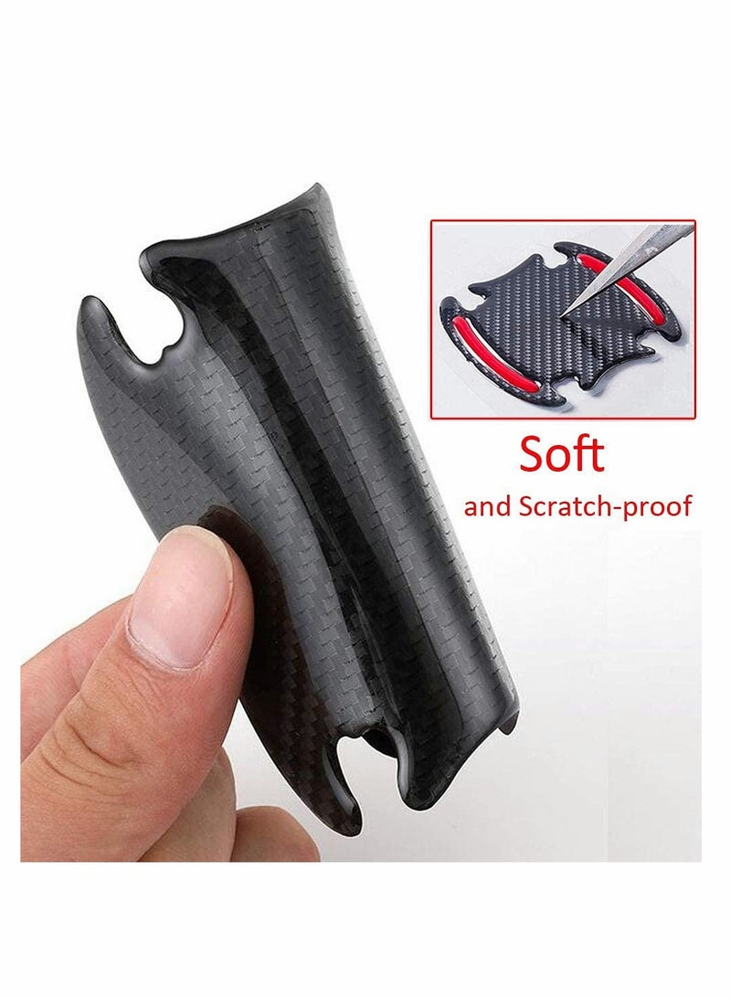 Car Door Handle Reflective Stickers Universal Auto Door Handle Scratch Cover Guard Protective Film Pad with Safety Reflective Strips 8 Pack - Image 4