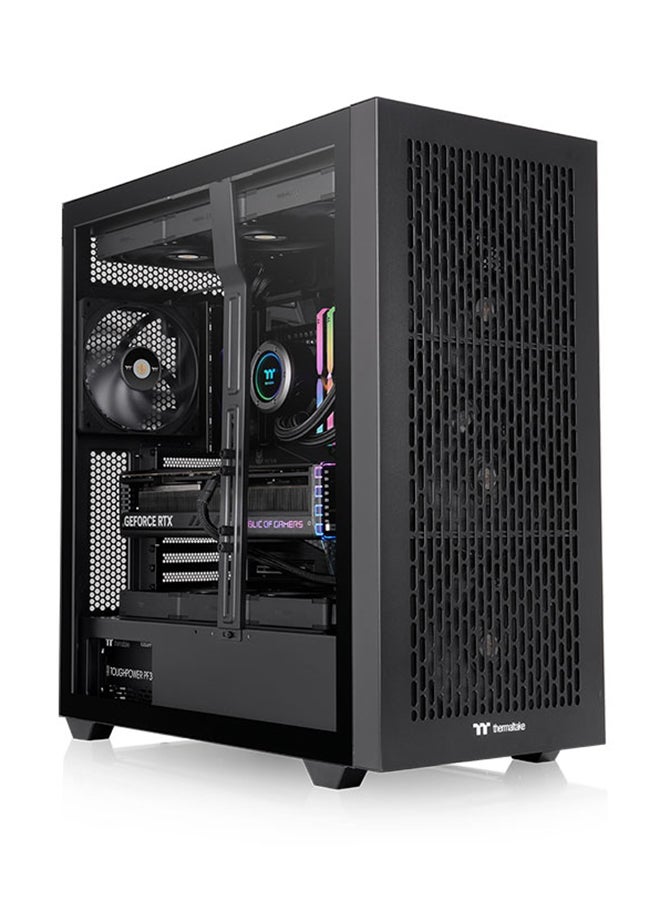 Thermaltake AX500 Full Tower ATX Chassis – E-ATX/SSI-EEB Support, Hidden-Connector Compatible (ASUS BTF, MSI Project Zero, Gigabyte Stealth), Dual 420mm Radiator Support, Up to 14x120mm or 9x140mm Fans, 4x CT140 Pre-Installed, Tempered Glass Panels, 8 Expansion Slots, 5x3.5” HDD & 6x2.5” SSD Bays, USB 3.2 Gen 2 Type-C, USB 3.0, HD Audio, Dust Filters, Black | CA-11D-00F1WN-00 - Image 1