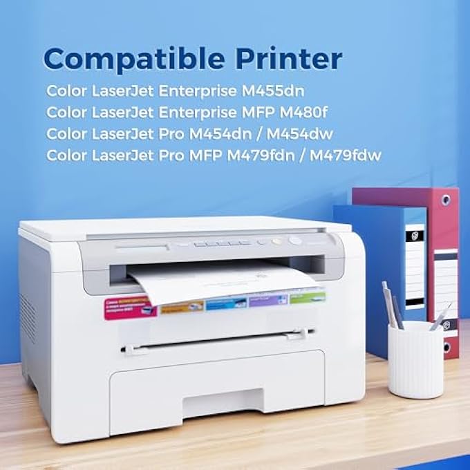 414A W2020A BLACK, CYAN, MAGENTA, YELLOW TONER CARTRIDGES (4-PACK)COMPATIBLE FOR HP 414A 414X W2020A, 414A TONER FOR M455DN, MFP M480F, PRO M454DN, M454DW, PRO MFP M479FDN, M479FDW - Image 3