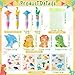 CY2SIDE Dinosaur Stationery Party Gift 24 Pack Spring Stuffers Prizes with Dino 4in1 Ballpoint Pens Sticky Notes Stickers and Organza Animal Party Favors Goodie Bag Fillers for School Rewards - Image 4