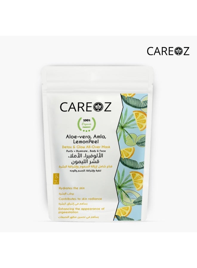 CAREOZ Aloe Vera, Amla & Lemon Peel Detox & Glow All-Over Mask - Image 1