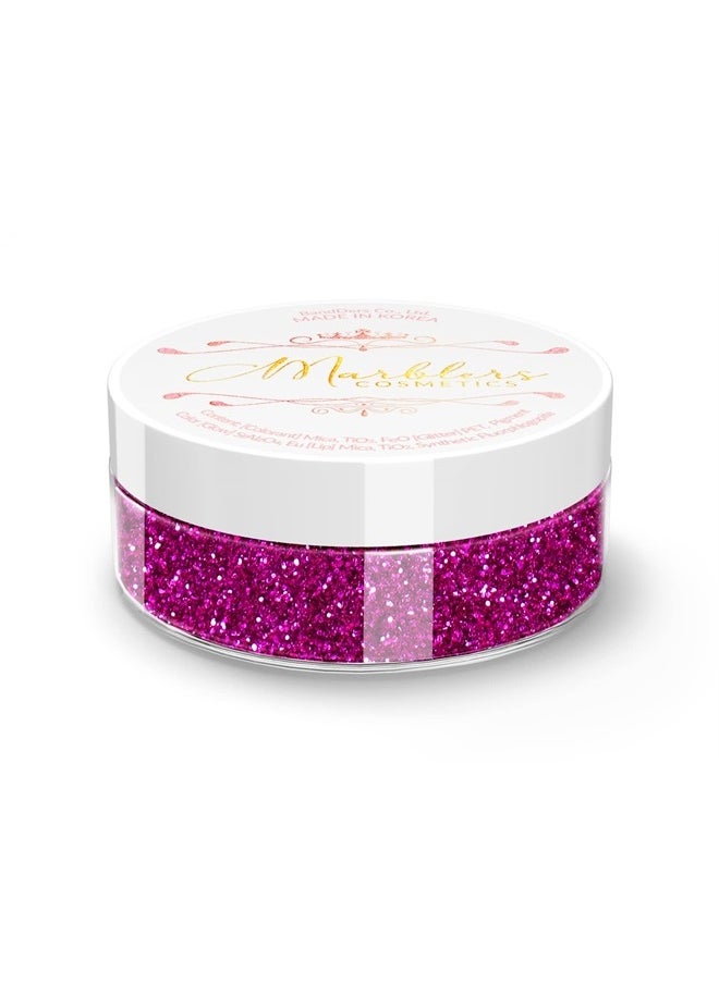MARBLERS Twinkle Face & Body Glitter [Hot Plum] 0.18oz (5g) | Fine | Non-Toxic | Vegan | Cruelty-Free | Ethically Sourced | Festival Makeup | Eye, Hair, Nail, Eyeshadow | Cosmetic Grade  - Image 1