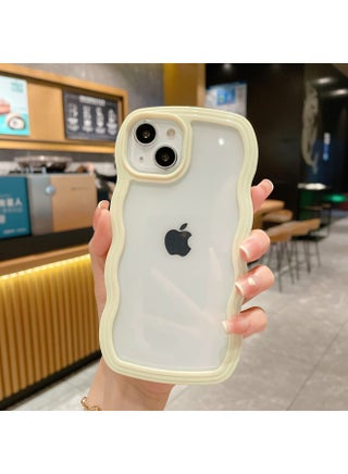 Applicable To IPhone14pro Max Apple 15 Mobile Phone Shell Candy Color Border 12/13 Two-in-one Wave-Color:WT Two-in-one Wave Yellow Edge-Applicable Model:13promax (without Packaging) - pzsku/ZBD1E2354D19CA33C8A46Z/45/_/1742531610/aeabc9dc-200a-43fc-94d0-5be9a3e9d8a7