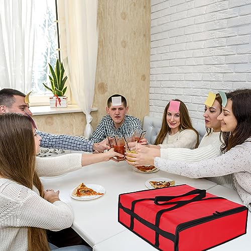 CIVJET Insulated Pizza Delivery Bag for Carry Hot, 20" x 20" x 6" Carrier Warmer, Insulated Food Delivery Bag, Insulated Grocery Cooler Bags for Catering/Doordash, Commercial Food Warmers（Red, 1Pk） - Image 5