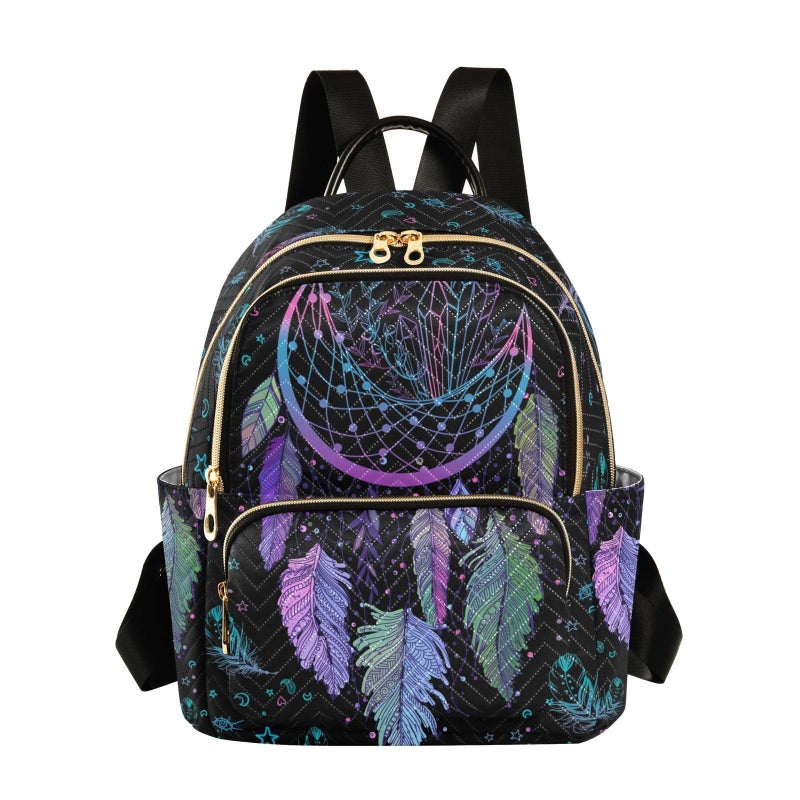 PJGINUIUA Women Fashion Backpack Purse Casual Lightweight Travel Shoulder Bag Dreamcatcher Rucksack Ladies Bag, Medium - Image 1