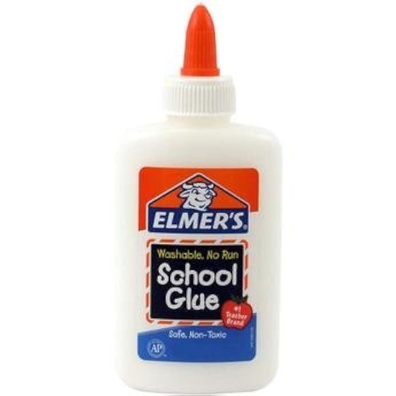 Elmer's E301 School Glue, Washable No-Run White Liquid Glue, 1.25 oz (36.9 mL), Pack of 12 Bottles - Image 1