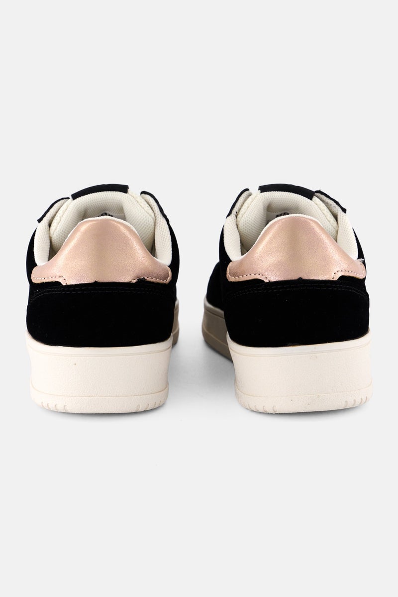 RBX Women Suede Lace Up Outdoor Shoes, Black  - Image 2