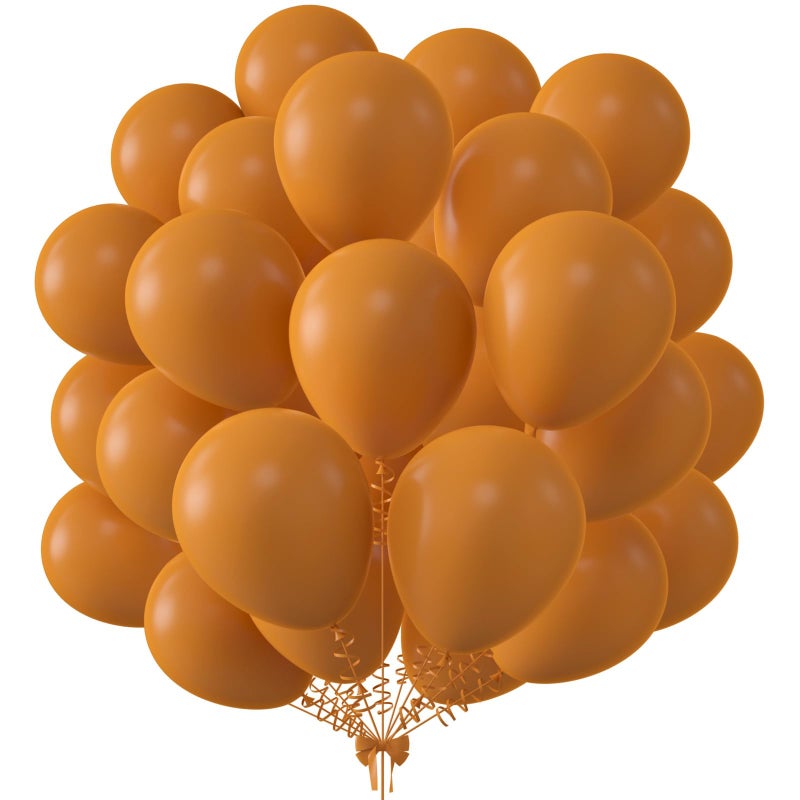 Propsicle KALOR 12 Inch Retro Bean Orange Balloons 50 Pcs Latex Helium Balloons for Kids Birthday Party Baby Shower Wedding Graduate Party Decorations - Image 2