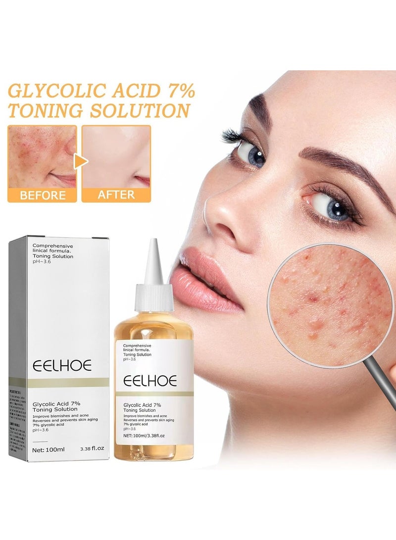 EELHOE محلول تونر حمض الجليكوليك 7% - يكشف عن بشرة متألقة | تقشير لطيف، مضاد للشيخوخة، ترطيب عميق | مثالي لجميع أنواع البشرة - Image 2