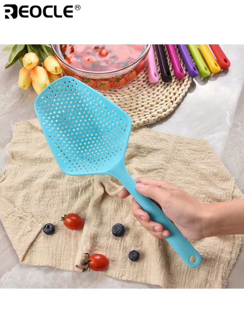 REOCLE Durable PP Plastic Filter Spoon Leak Proof Kitchen Tool for Blanching Vegetables Hot Pot and Frying with Drainage and Ice Shovel for Home and Commercial Use - Image 2