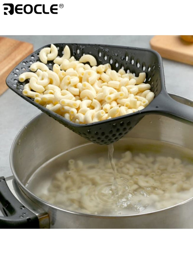 REOCLE Durable PP Plastic Filter Spoon Leak Proof Kitchen Tool for Blanching Vegetables Hot Pot and Frying with Drainage and Ice Shovel for Home and Commercial Use - Image 5