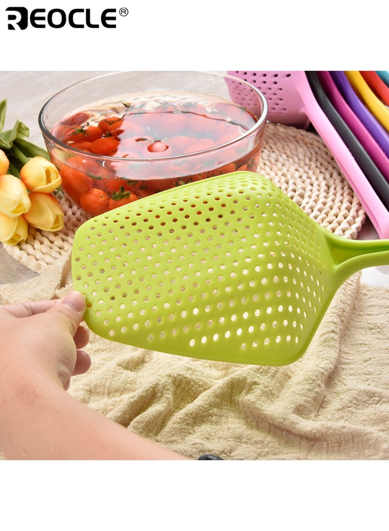 REOCLE Durable PP Plastic Filter Spoon Leak Proof Kitchen Tool for Blanching Vegetables Hot Pot and Frying with Drainage and Ice Shovel for Home and Commercial Use - Image 3